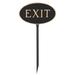 Montague Metal Products Inc. Exit Statement Garden Sign Metal | 6 H x 10 W x 0.25 D in | Wayfair SP-57sm-LS-BG