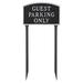 Montague Metal Products Inc. Guest Parking Only Statement Garden Sign Metal | 13 H x 21 W x 0.25 D in | Wayfair SP-61L-LS-BS