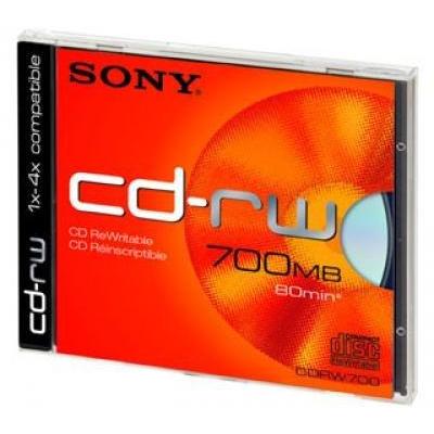 Sony CD-RW Rewritable Discs 700MB 80* minutes Multispeed (5 Pack)