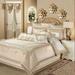 Elegante Sequined Comforter Set Light Cream, Queen, Light Cream