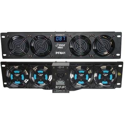 Pyle PFN41 19' Rack Mount Cooling Fan System with Temperature Display