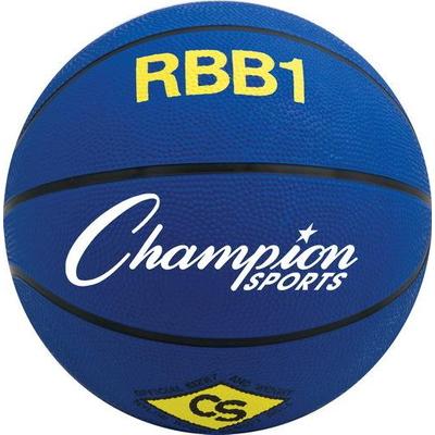 Champion Sports RBB1BL Pro Rubber Basketball Office Size 7 in Blue RBB1BL