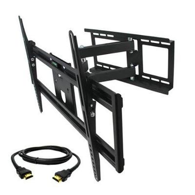 Supersonic MegaMounts Full Motion Wall Mount with Bubble Level for 32-70 in. Displays with HDMI Cabl