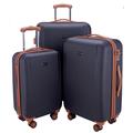 Hauptstadtkoffer - Wannsee - Set of 3 Hard-side Luggages Trolley Hardside Suitcase 4 Wheel Spinner, TSA Lock, (S/M/L), Dark Blue