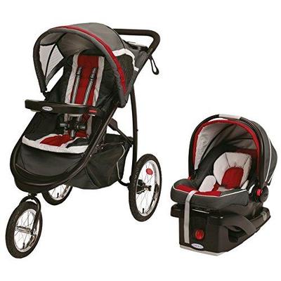 Graco NEW! FastAction Folding Jogger Click Connect Travel System Run (Chili Red)
