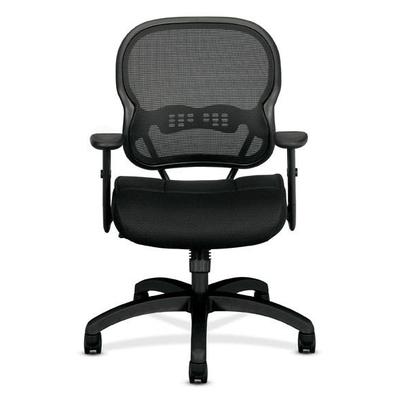 HON Company Mid Back Black Mesh Chair with Synchro-Knee Tilt, HVL712-MM10, HVL712 MM10, HVL712MM10 H