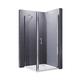 ELEGANT 900 x 900mm Frameless Pivot Shower Door Enclosure 6mm Safety Glass Reversible Shower Cubicle Door Side + Shower Tray