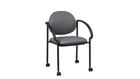 Office Star 13Stack Chair with Casters and Arm (Black Frame) (special order) - Fabric Color: Diamond