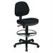 Office Star Height Adjustable Drafting Chair with Flex Back - Fabric: Diamond - Jet