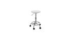 Studio 49 Designs Inc Height Adjustable Studio Stool with Chrome Footring and 5 Casters - White, 131