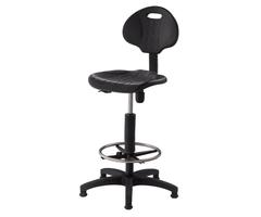 National Public Seating Polyurethane Adjustable Task Stool with Backrest