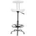 Flash Furniture Adjustable Height Drafting Stool with Tractor Seat, White