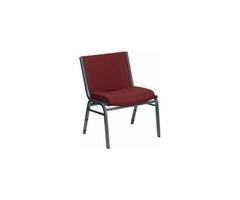 Flash Furniture Big And Tall Extra Wide Burgundy Fabric Stack Chair