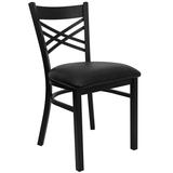 Flash Furniture Black Back Metal Restaurant Chair With Black Vinyl Seat screenshot. Chairs directory of Office Furniture.