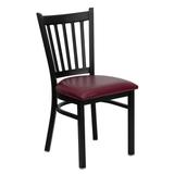 Flash Furniture Black Back Metal Restaurant Chair With Burgundy Vinyl Seat screenshot. Chairs directory of Office Furniture.