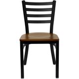 Flash Furniture Black Ladder Back Metal Restaurant Chair With Cherry Wood Seat screenshot. Chairs directory of Office Furniture.
