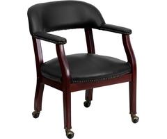 Flash Furniture Black Vinyl Luxurious Conference Chair With Casters
