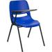 Flash Furniture Blue Ergonomic Shell Chair With Right Handed Flip-Up Tablet Arm