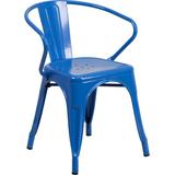 Flash Furniture Blue Metal Indoor-Outdoor Chair with Arms, CH-31270-BL-GG screenshot. Chairs directory of Office Furniture.