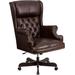 Flash Furniture Ci-j600-brn-gg High Back Traditional Tufted Brown Leat