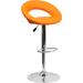 Flash Furniture Ds-811-org-gg Contemporary Orange Vinyl Rounded Back A