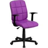 Flash Furniture Go-1691-1-pur-a-gg Mid-back Purple Quilted Vinyl Task screenshot. Chairs directory of Office Furniture.