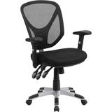 Flash Furniture Go-wy-89-gg Mid-back Black Mesh Chair With Triple Padd screenshot. Chairs directory of Office Furniture.