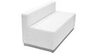 Flash Furniture HERCULES Alon Series White Leather Loveseat with Brushed Stainless Steel Base, ZB-80