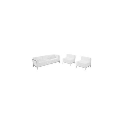 Flash Furniture HERCULES Imagination Series Leather Sofa & Chair Set-Color:White