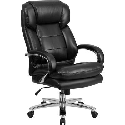 Flash Furniture HERCULES Series 24/7 Intensive Use Multi-Shift Big & Tall 500 lb. Capacity Black Lea