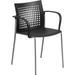 Flash Furniture HERCULES Series 551 lb. Capacity Black Stack Chair with Air-Vent Back and Arms, RUT-