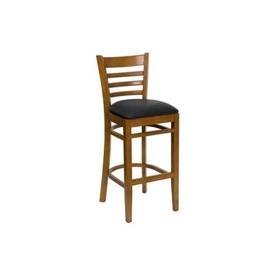 Flash Furniture HERCULES Series Cherry Finished Ladder Back Wooden Restaurant Bar Stool (FLA-XU-DGW0