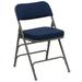 Flash Furniture HERCULES Series Premium Curved Triple Braced & Double Hinged Navy Fabric Upholstered