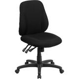 Flash Furniture Mid-Back Black Fabric Multi-Functional Ergonomic Swivel Task Chair, BT-90297S-GG, BT screenshot. Chairs directory of Office Furniture.