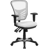 Flash Furniture Mid-Back White Mesh Swivel Task Chair with Triple Paddle Control, HL-0001-WH-GG, HL screenshot. Chairs directory of Office Furniture.
