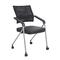 Boss Office Products Black Mesh Office Training Chair with Pewter Frame - Set of 2 ( b1806p-bk-2 )