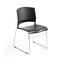 Boss Office Products Products B1400-bk-4 Boss Black Stack Chair With Chrome Fra