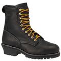 Work America Men's 8" Insulated Waterproof Steel-Toe Logger - 9 Black Boot E2