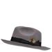 Stacy Adams Men's Fedora Wool Felt Hat Grey/Black Size M