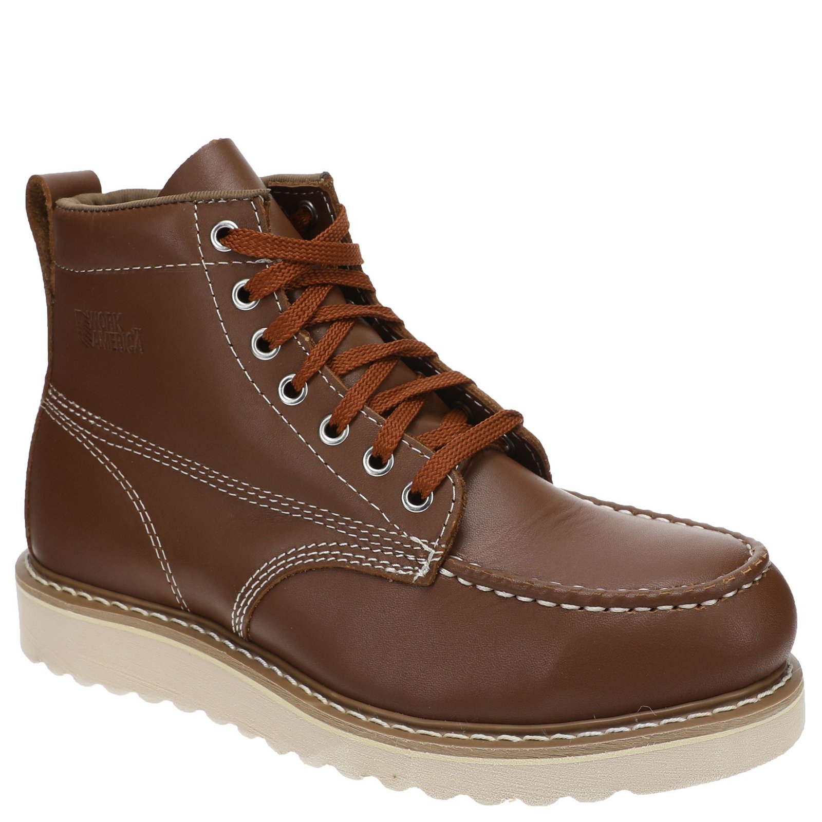 Work America Men's 6" Steel Toe Work - 11.5 Tan Boot E3