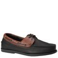 Life Outdoors Men's Two-Eyelet Boat Shoe - 14 Black Slip On E3