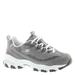 Skechers Sport D'Lites-Me Time - Womens 9.5 Grey Sneaker Medium