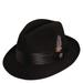 Stacy Adams Men's Wool Felt Fedora Black Size L