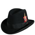 Scala Classico Men's Felt Homburg Hat Black Size XXL
