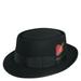 Scala Classico Men's Felt Pork Pie Hat Black Size L