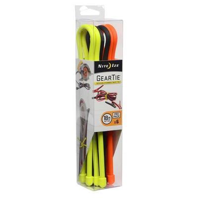 Nite Ize Gear Tie ProPack 18" Assorted 6 Pack