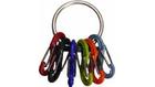 Nite Ize S-Biner Chrome Keyring, w/ 6 Multi Coloured S-Biners