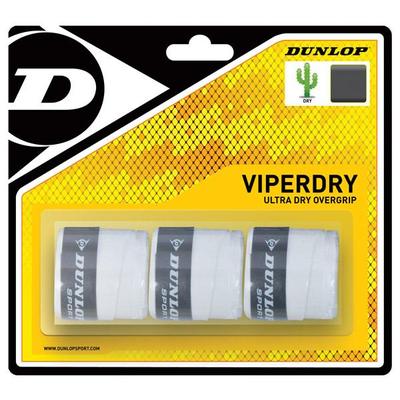 Dunlop Viperdry Black 3 Pack Ultra Dry Tennis Overgrip
