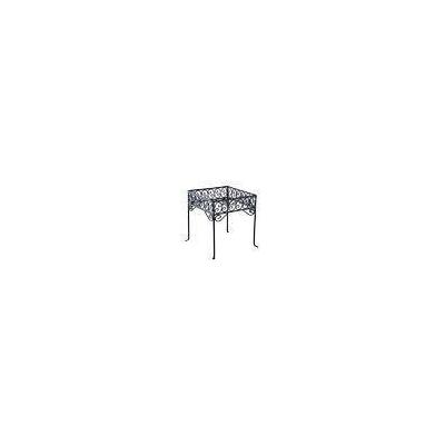 American Metalcraft PSS77 7 inch x 9 inch Contempo Black Scroll Square Pizza Stand