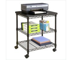 Safco Deskside Wire Machine Stand in Black - 5207BL